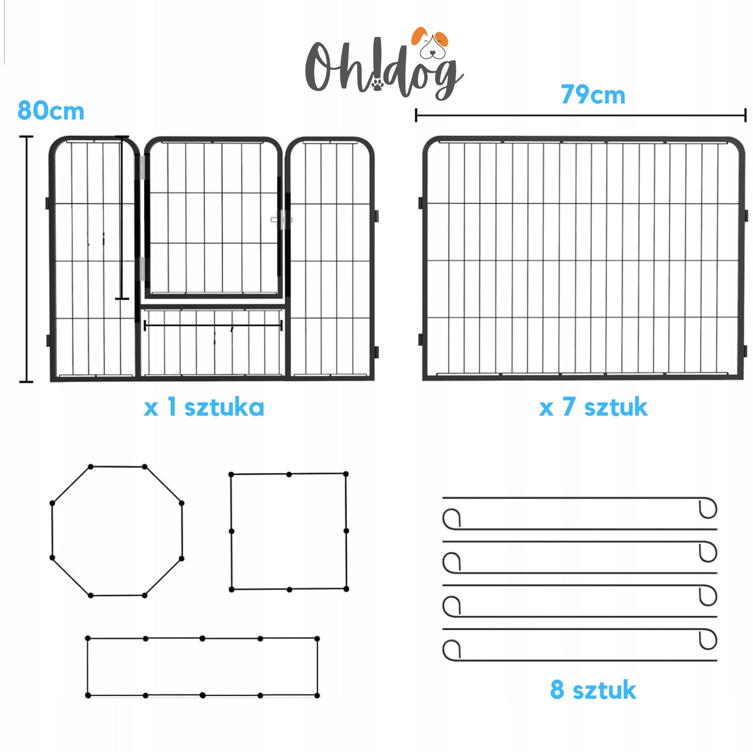 PLAYPEN XXL Modular Farmhouse 80 H. Dog Catwalk Breeding CAGE Metal Manufacturer code 033H8