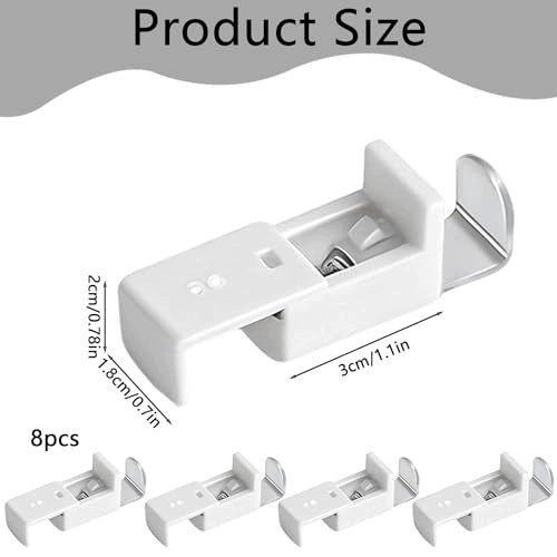 PLEATED CLAMP HOLDERS 8 PIECES WITHOUT DRILLING METAL MOUNTING Manufacturer code SWC5908201402348