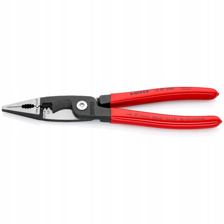 PLIERS FOR ELECTRICAL INSTALLATION WORK 200 MM, 6IN1 13 81 200 KNIPEX Manufacturer code 13-81-200