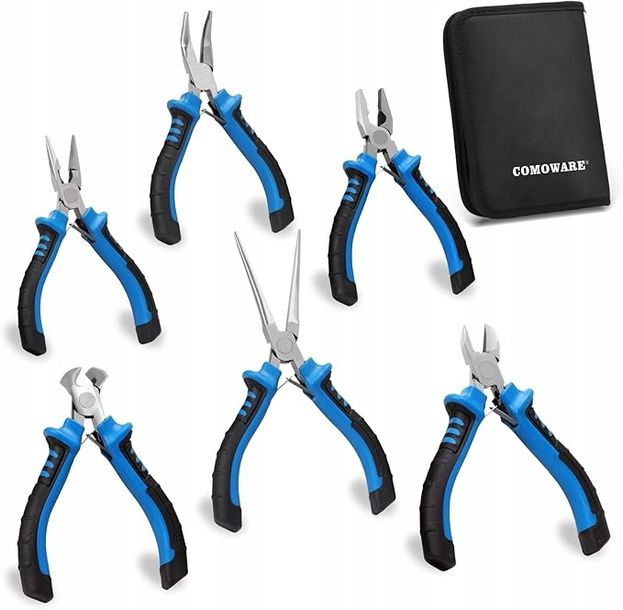 PLIERS MINI SET OF PRECISION PLIERS 6 PIECES + CASE