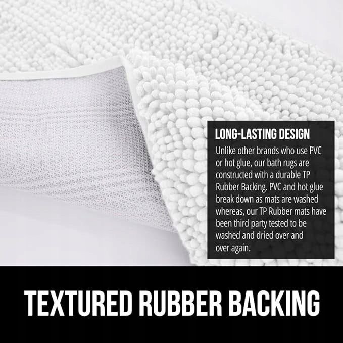 PLUSH BATHROOM RUG SHAGGY WHITE Rectangle 43x61cm Manufacturer code 06900652446643