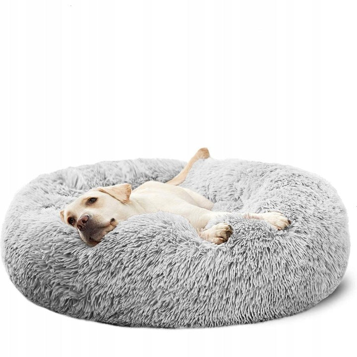 PLUSH CAT DOG BED PLAYPEN PLUSH PILLOW SOFT GREY 60CM Manufacturer code PLUSZOWE LEGOWISKO DLA KOTA PSA 60CM MEMFLOW