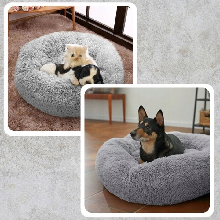 PLUSH CAT DOG BED PLAYPEN PLUSH PILLOW SOFT GREY 60CM Product width 60 cm