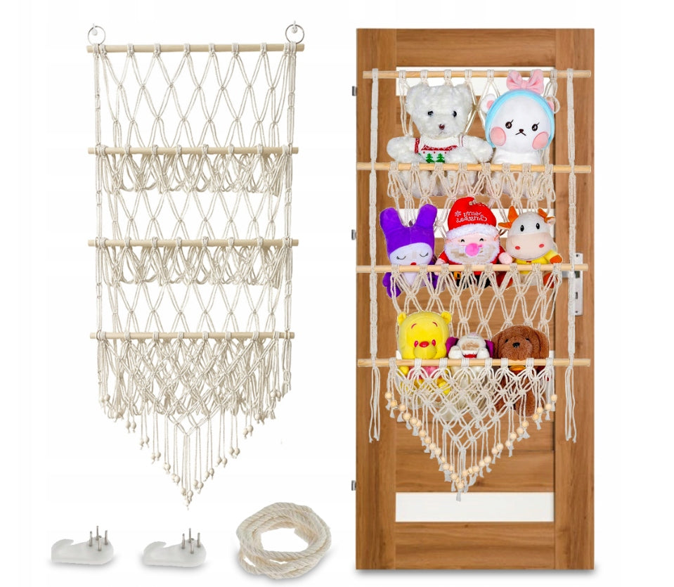 PLUSH STORAGE ORGANIZER HANGING MESH FOR PLUSH TOYS