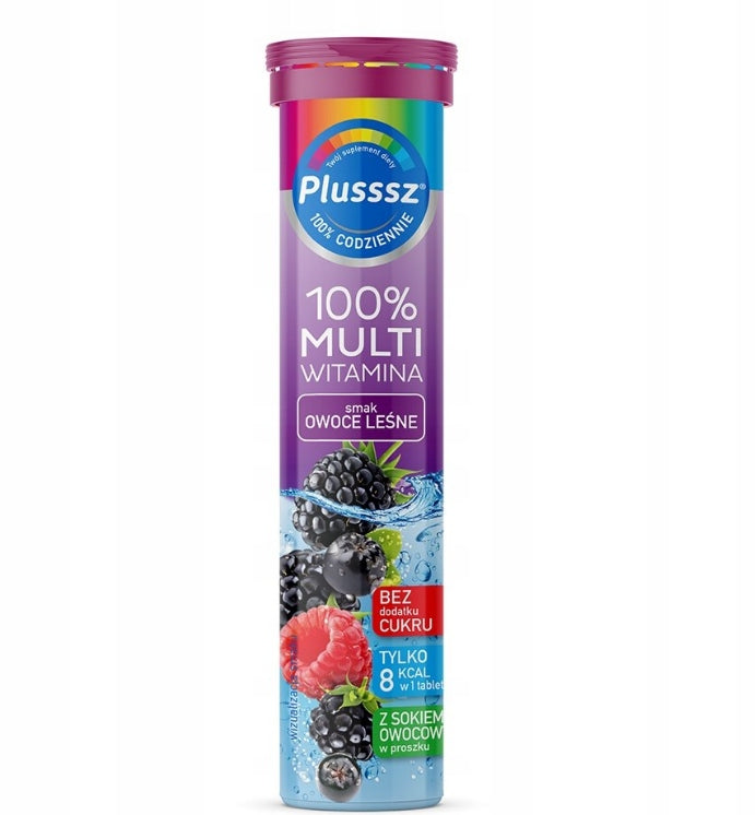 PLUSSSZ 100 % MULTIVITAMIN FOREST FRUIT 20 tabl