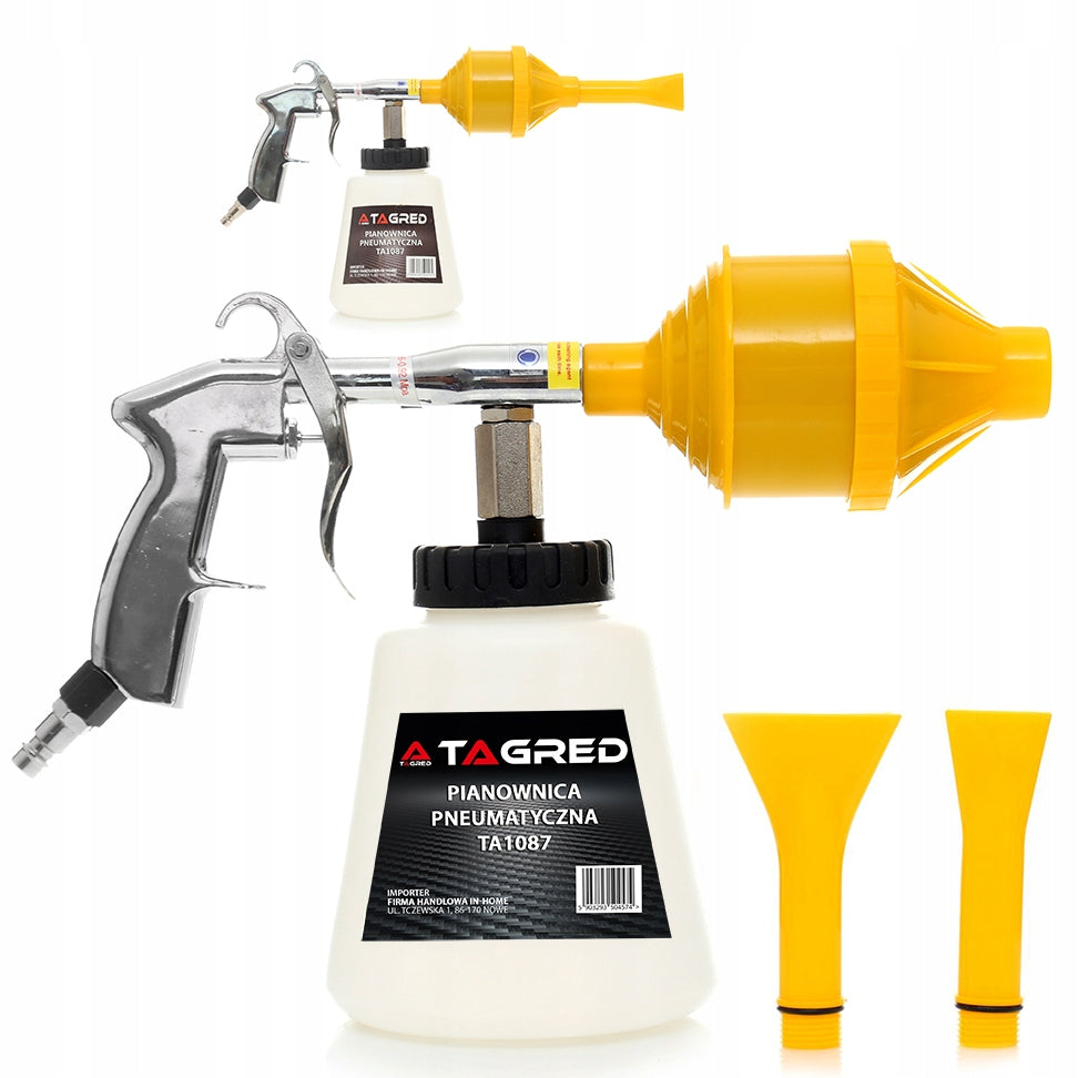 PNEUMATIC FOAMER 1L WASHING GUN FOR UPHOLSTERY WASHING + TIPS