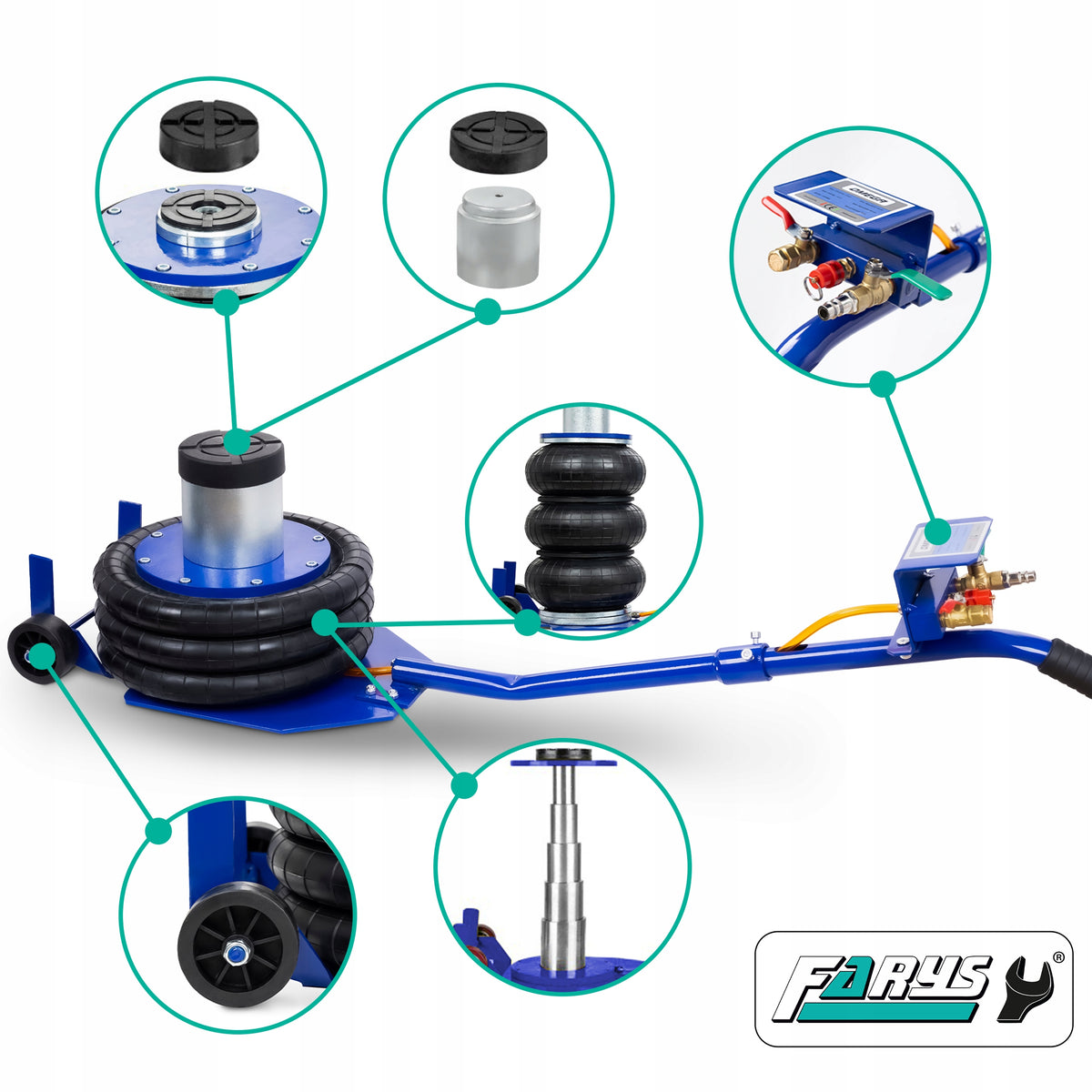 PNEUMATIC LIFT WITH EXTENSION 3500KG SNOWMAN 3.5T FR7087