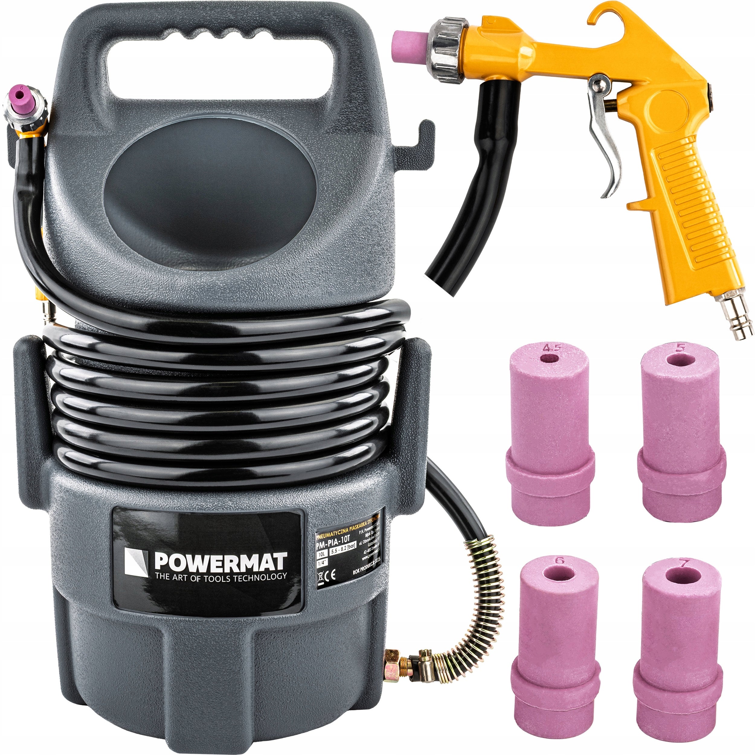 PNEUMATIC SIPHON SANDBLASTER 10L GUN CLEANING SANDBLASTING NOZZLES