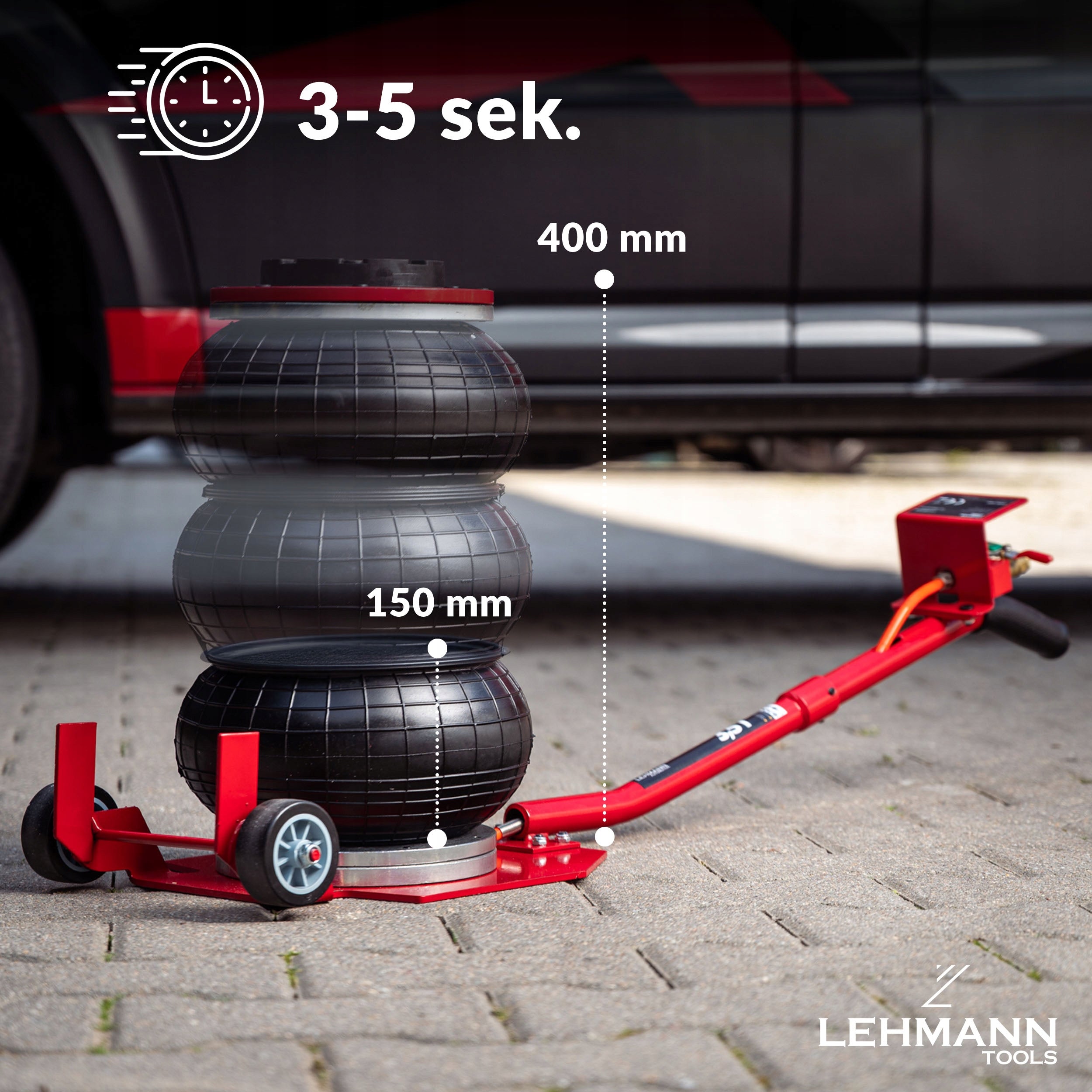 PNEUMATIC SNOWMAN LIFT 3,5T LEHMANN LEWIS 12BAR STRONG RUBBER JACK Manufacturer code PODNOŚNIK PNEUMATYCZNY BAŁWANEK LEWAREK 3,5T