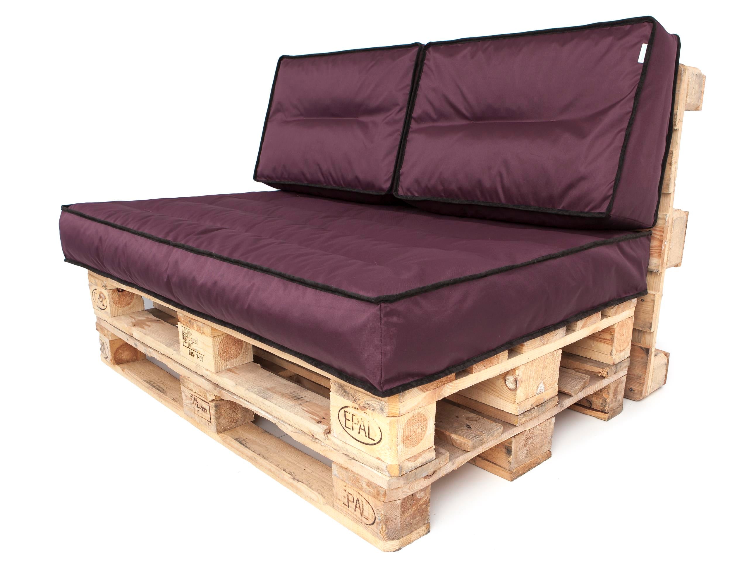 Pagalvių komplektas paletei Hobbygarden Tomek 1+2, violetinis