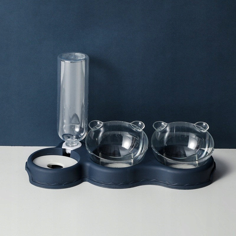 PODWÓJNA MISKA DLA PSA Z DOZOWNIKIEM WODY Material made from a synthetic material