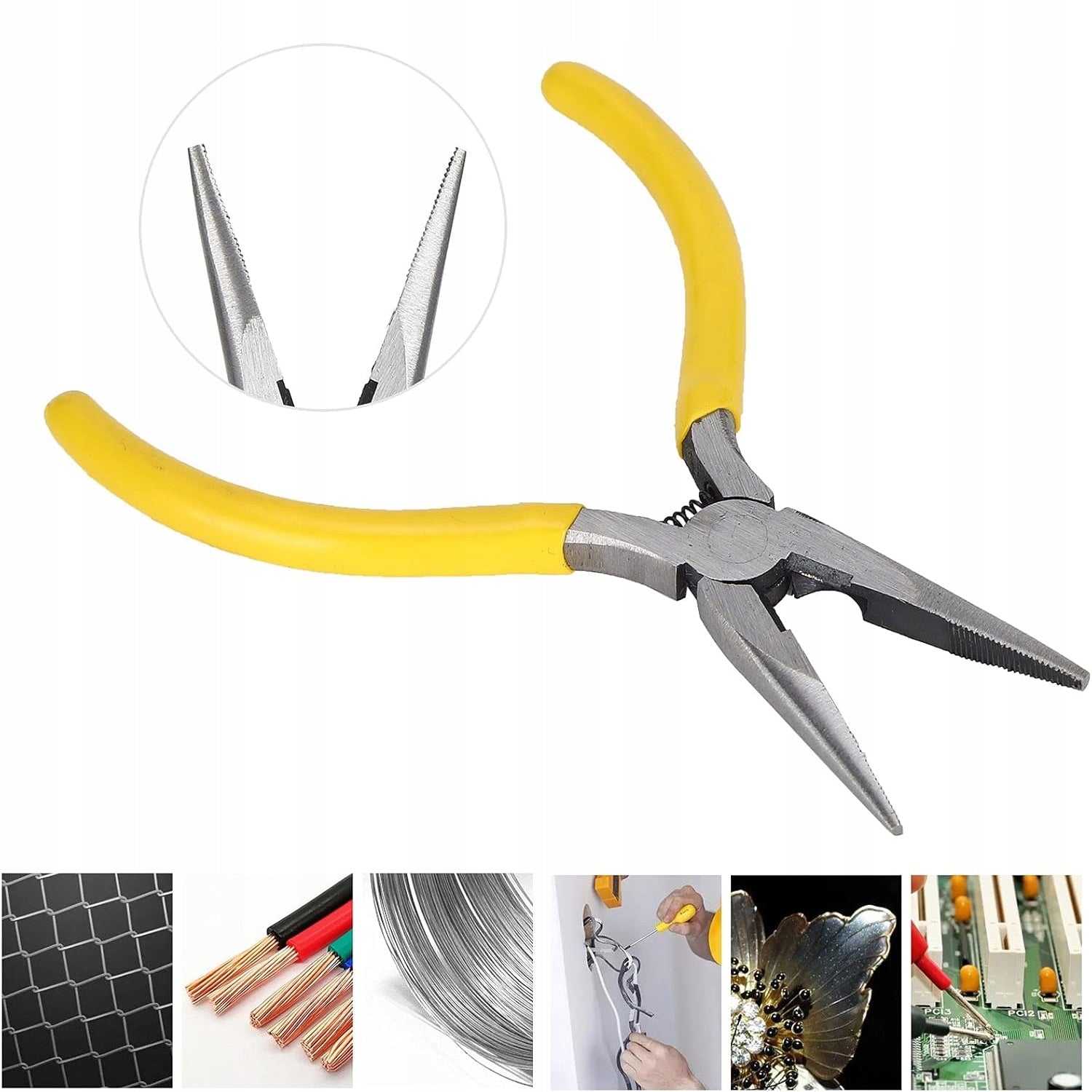 POINTED NEEDLE JEWELRY PLIERS UNIVERSAL PRECISION 130mm x 80mm Packaging status original