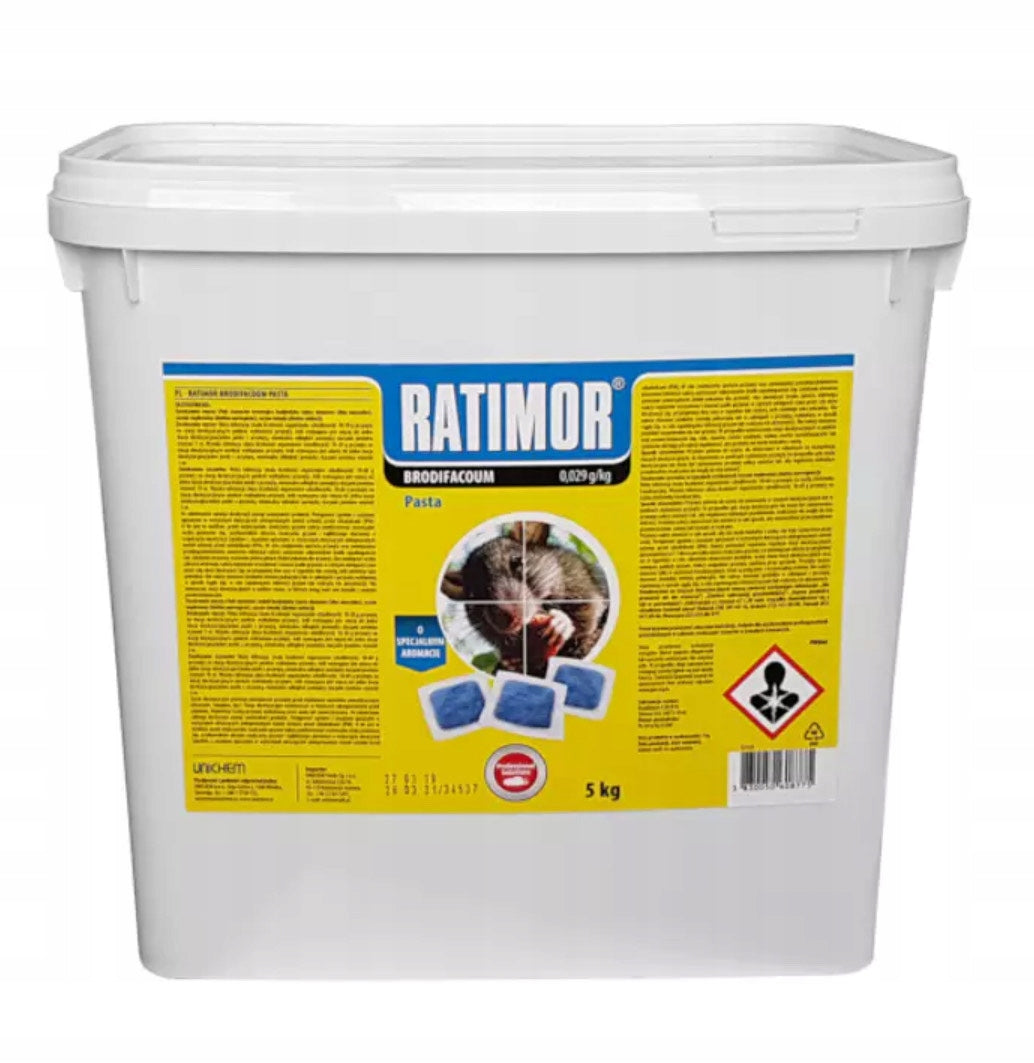 POISON FOR MICE RATS RODENTS PASTE RATIMOR 5KG