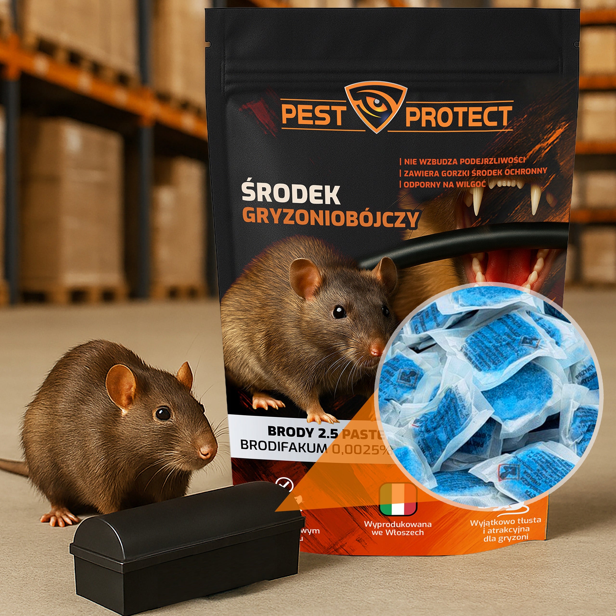 POISON FOR MOUSE RATS LARGE RODENTS PASTE SACHETS BRODIFACOUM Kind poison