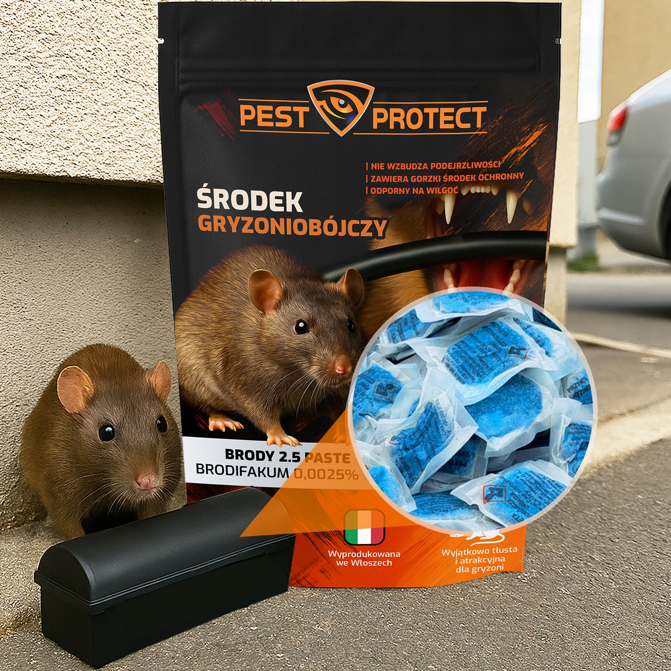 POISON FOR MOUSE RATS LARGE RODENTS PASTE SACHETS BRODIFACOUM Use Against martens mice rats