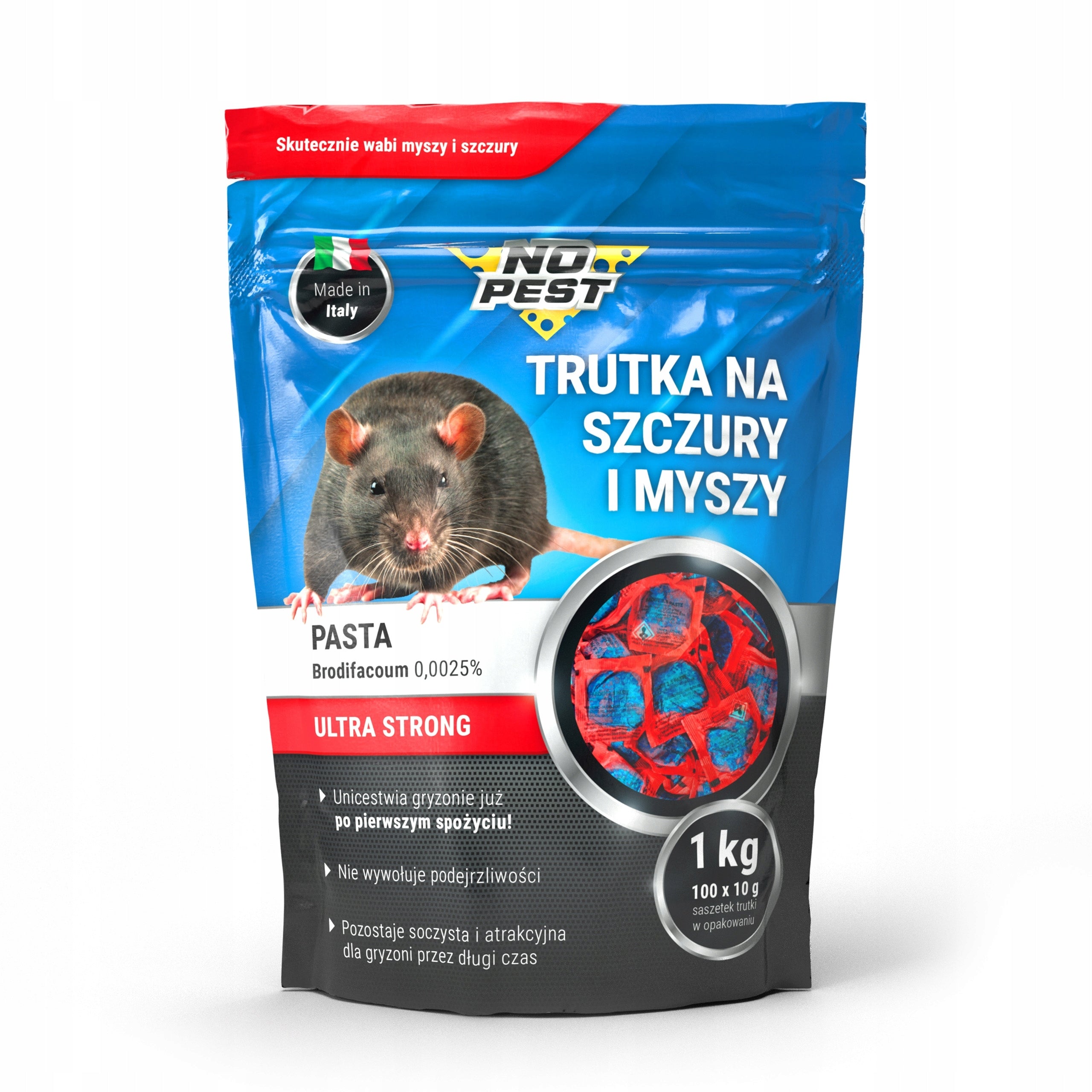 POISON FOR RATS MICE RODENTS PASTE STRONG AGENT NO PEST 2X 1KG Manufacturer code Trutka na szczury i myszy pasta No Pest 1kg
