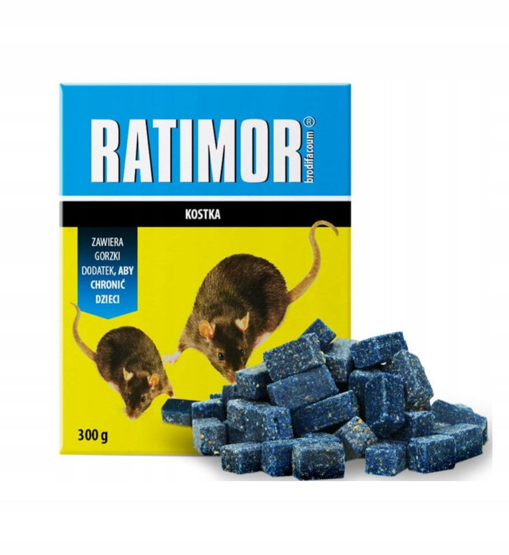 POISON FOR RATS MICE RODENTS RATIMOR BLUE CUBE 300 G