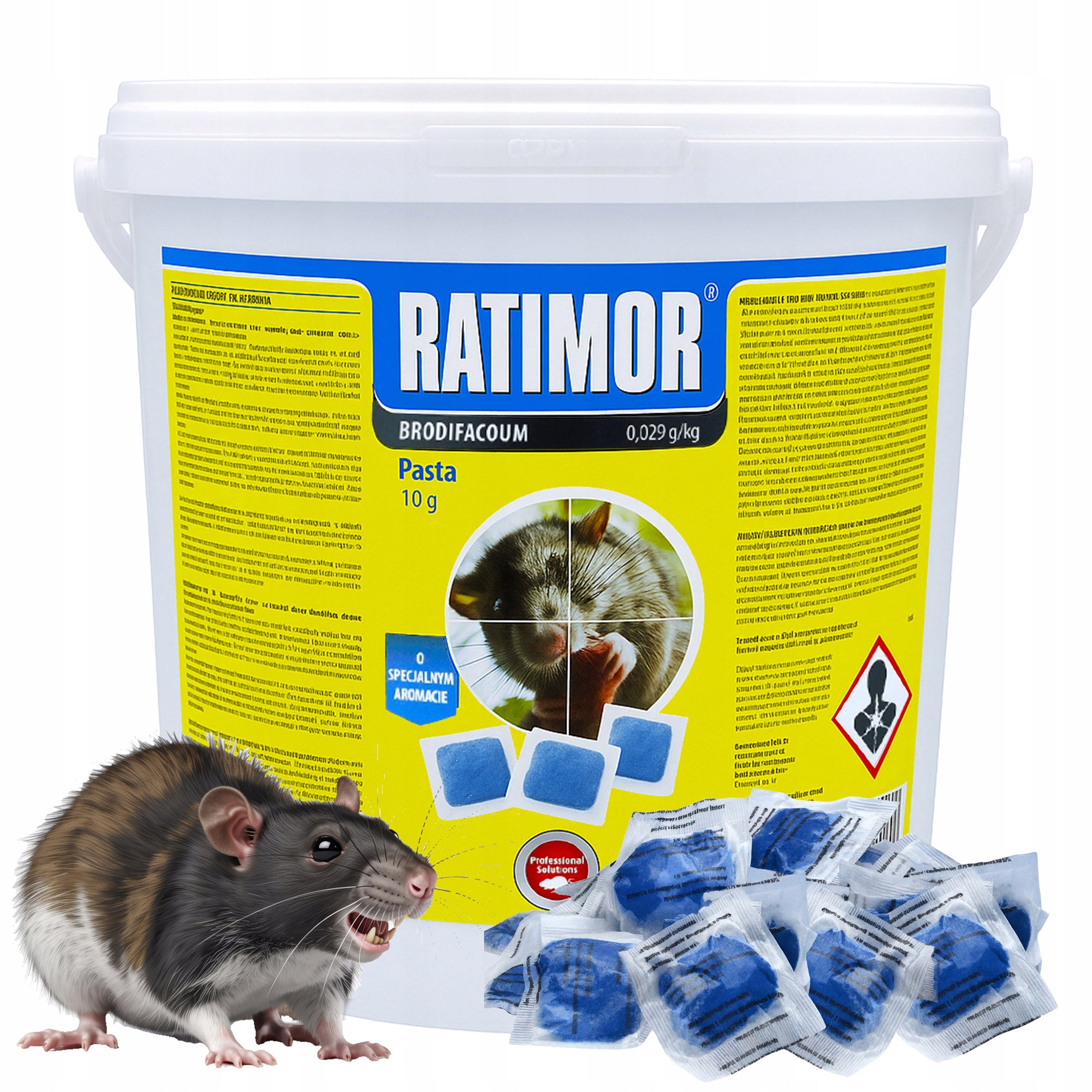 POISON PASTE FOR MICE RODENTS BRODIFACOUM POISON RATIMOR 3KG