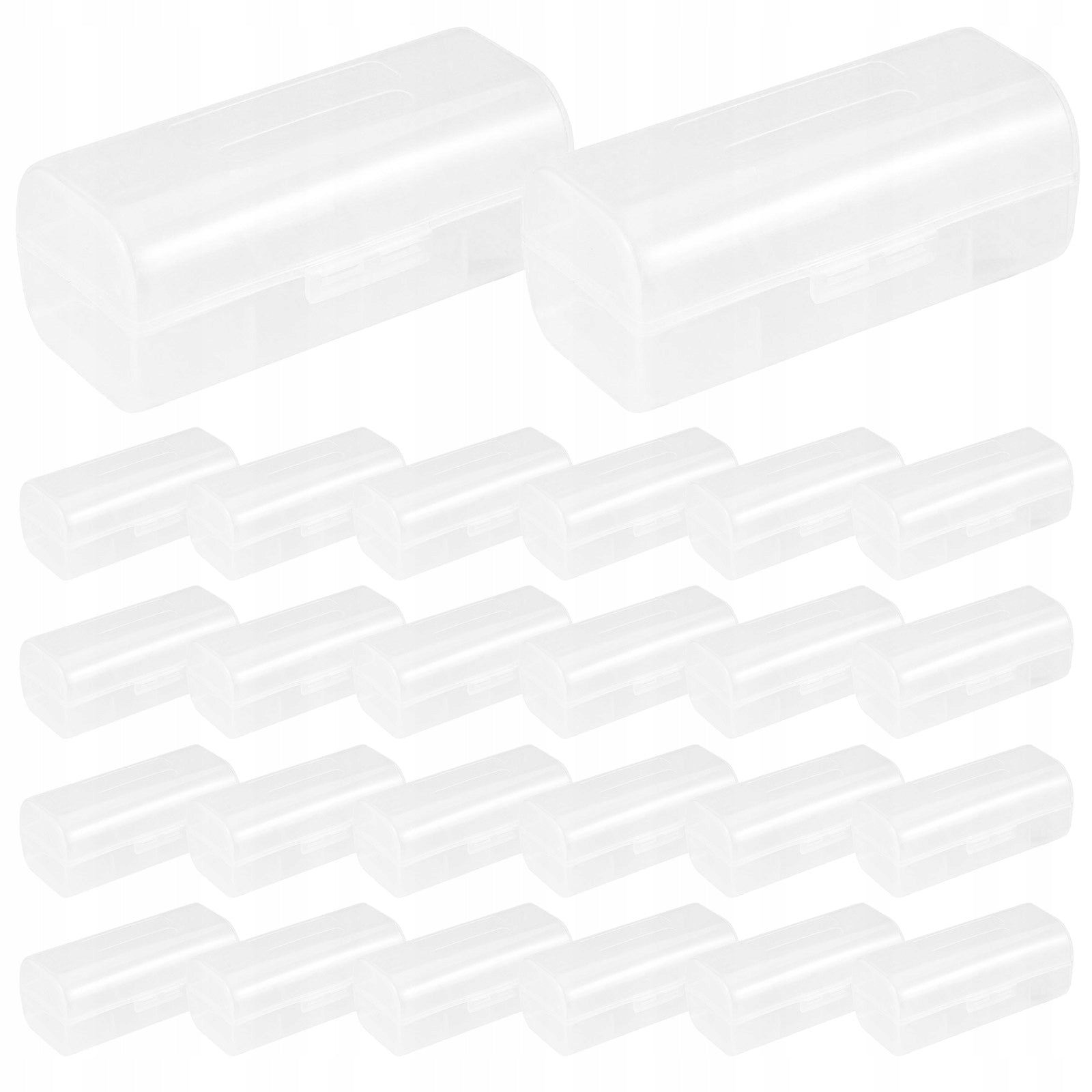 POJEMNIK NA BATERIE 26650 PLASTIKOWY PRZEZROCZYSTY 30 SZTUK