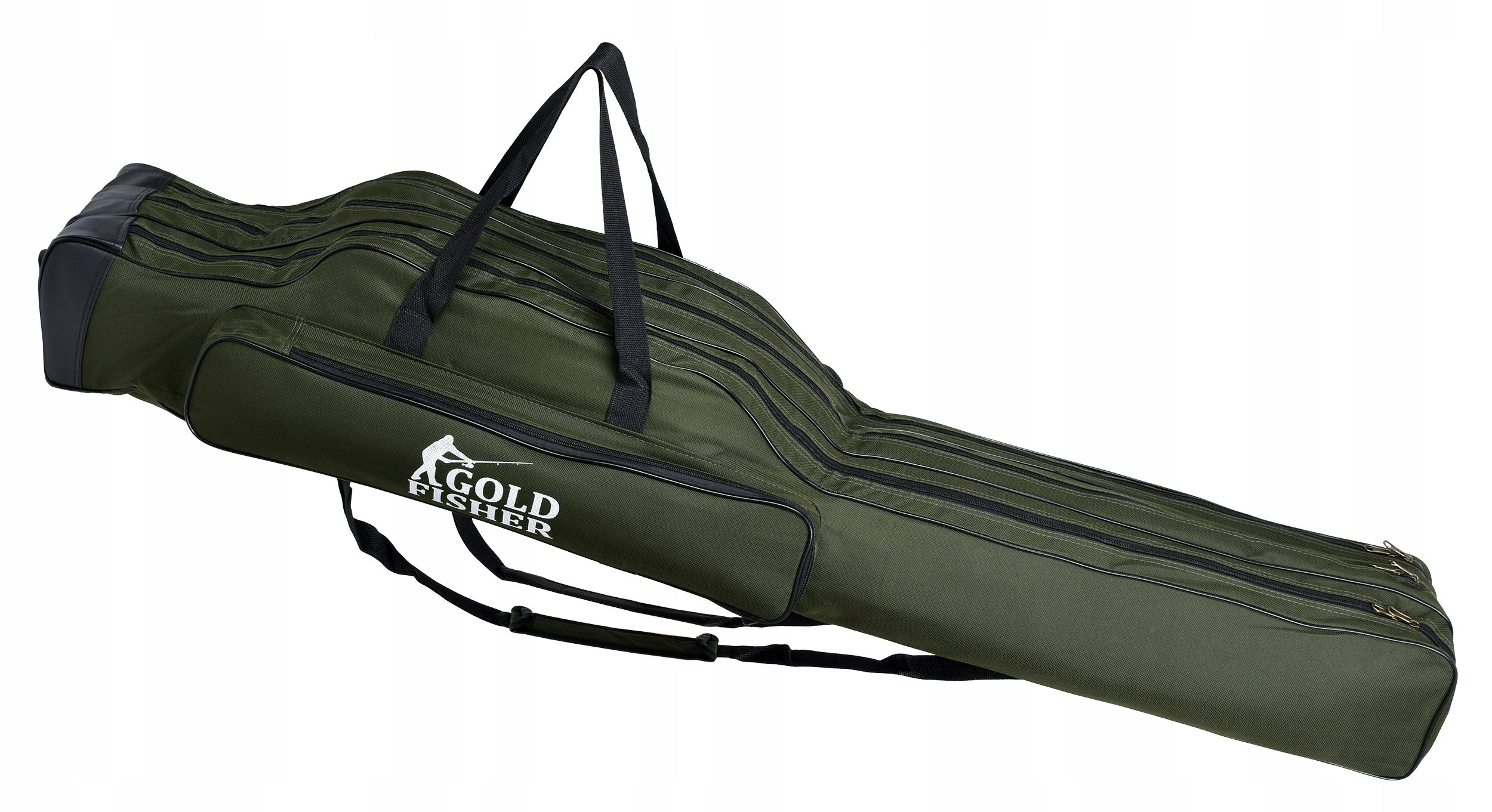 POKROWIEC WĘDKARSKI TORBA NA WĘDKI 3 KOMORY WZMOCNIONY SOLIDNE SZWY 160 cm Brand Gold fisher