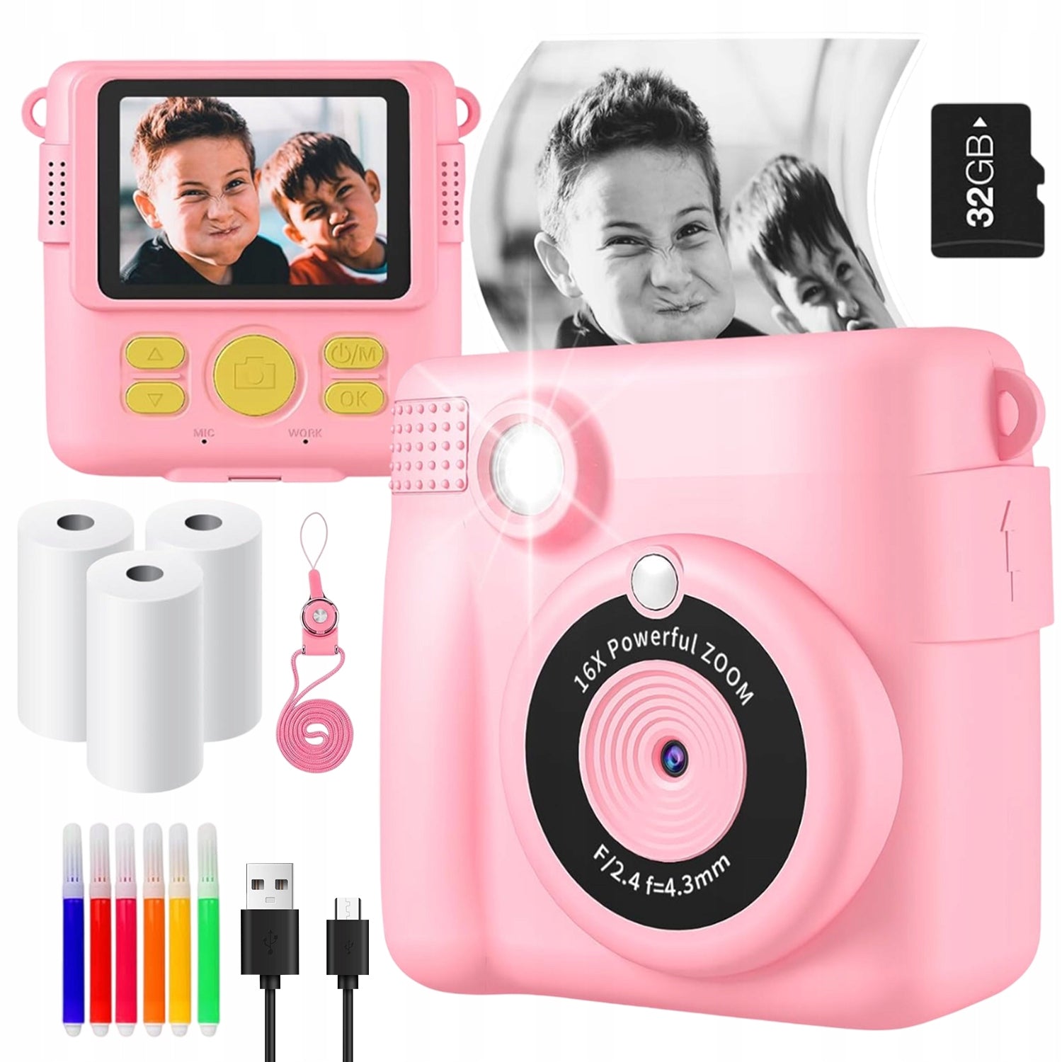 POLAROID CAMERA FOR CHILDREN 32GB OF STORAGE FUN IN THE SOCIAL CIRCLE