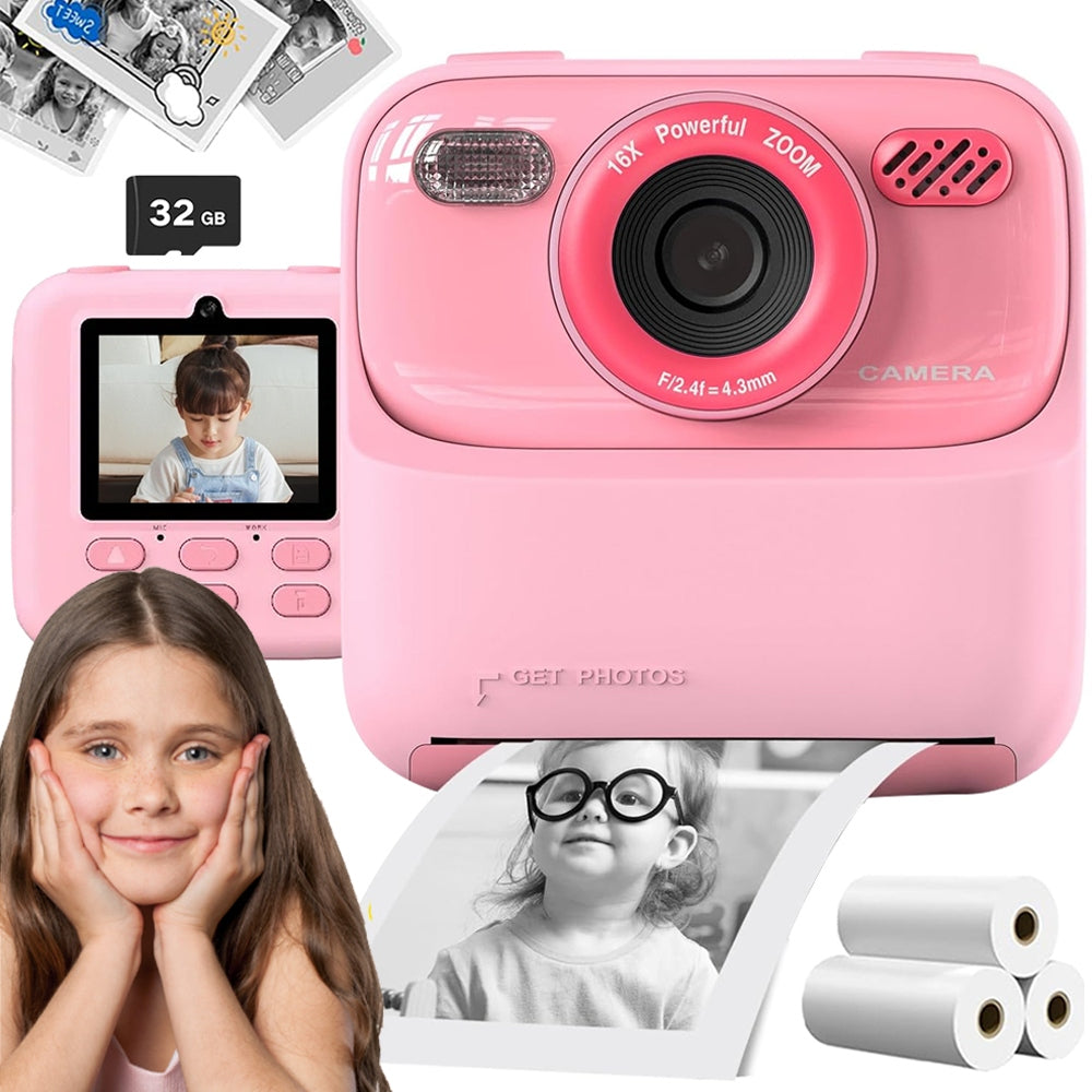 POLAROID CAMERA INSTANT PRINTER FOR CHILDREN 1080P 32GB