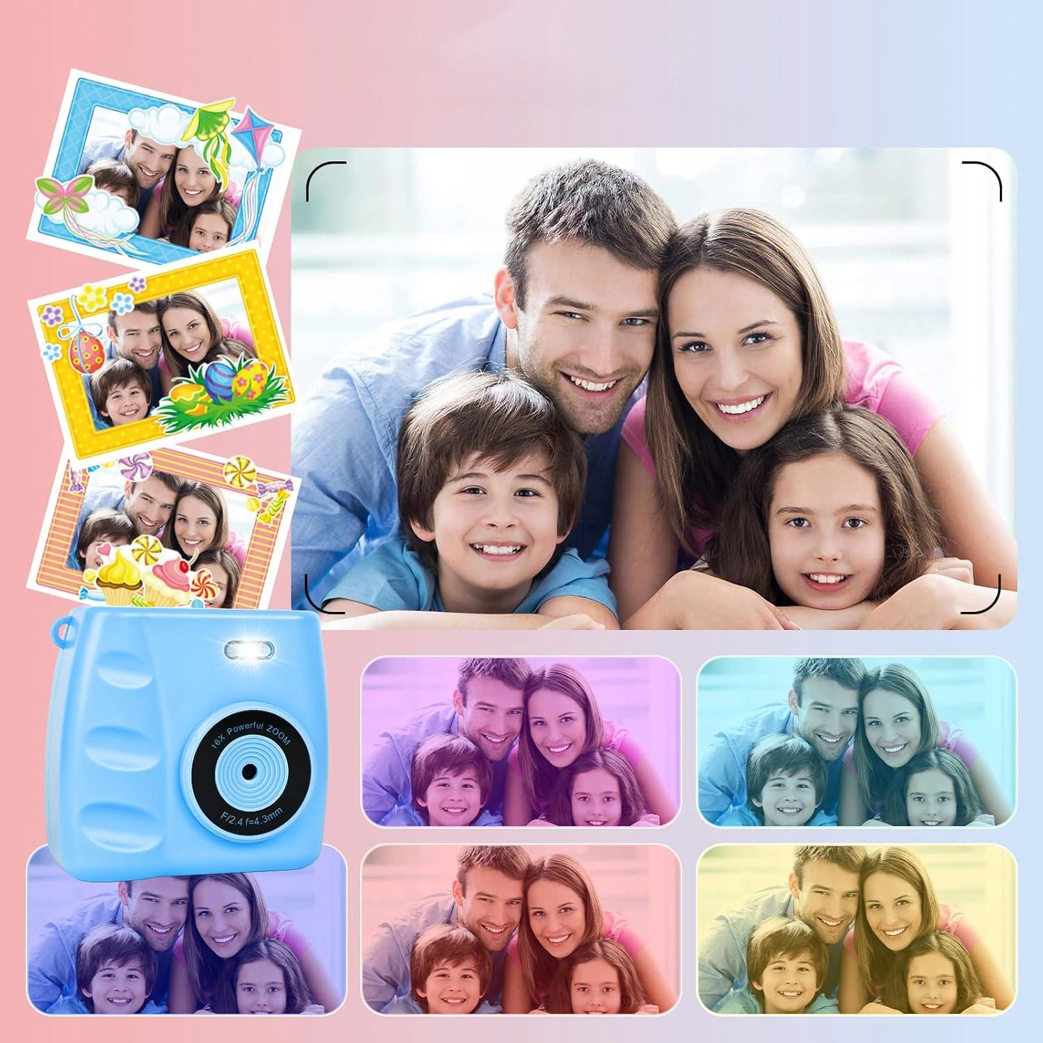POLAROID INSTANT CAMERA - 2.4" IPS, 1080P, CREATIVE SET Product weight with unit packaging 0.35 kg
