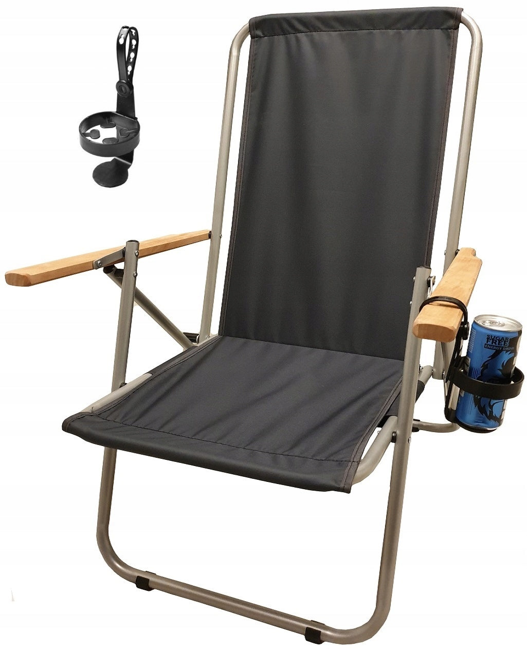 POLISH BEACH / GARDEN SUNBEDS UP TO 150 kg - STEEL + CUP HOLDER Model 1