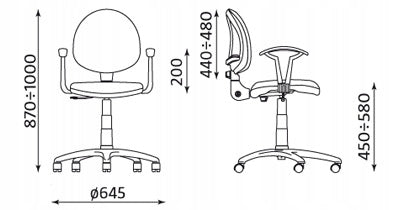 POLISH children's swivel chair SMART white M43 black Nowy Styl Manufacturer code SMART WHITE