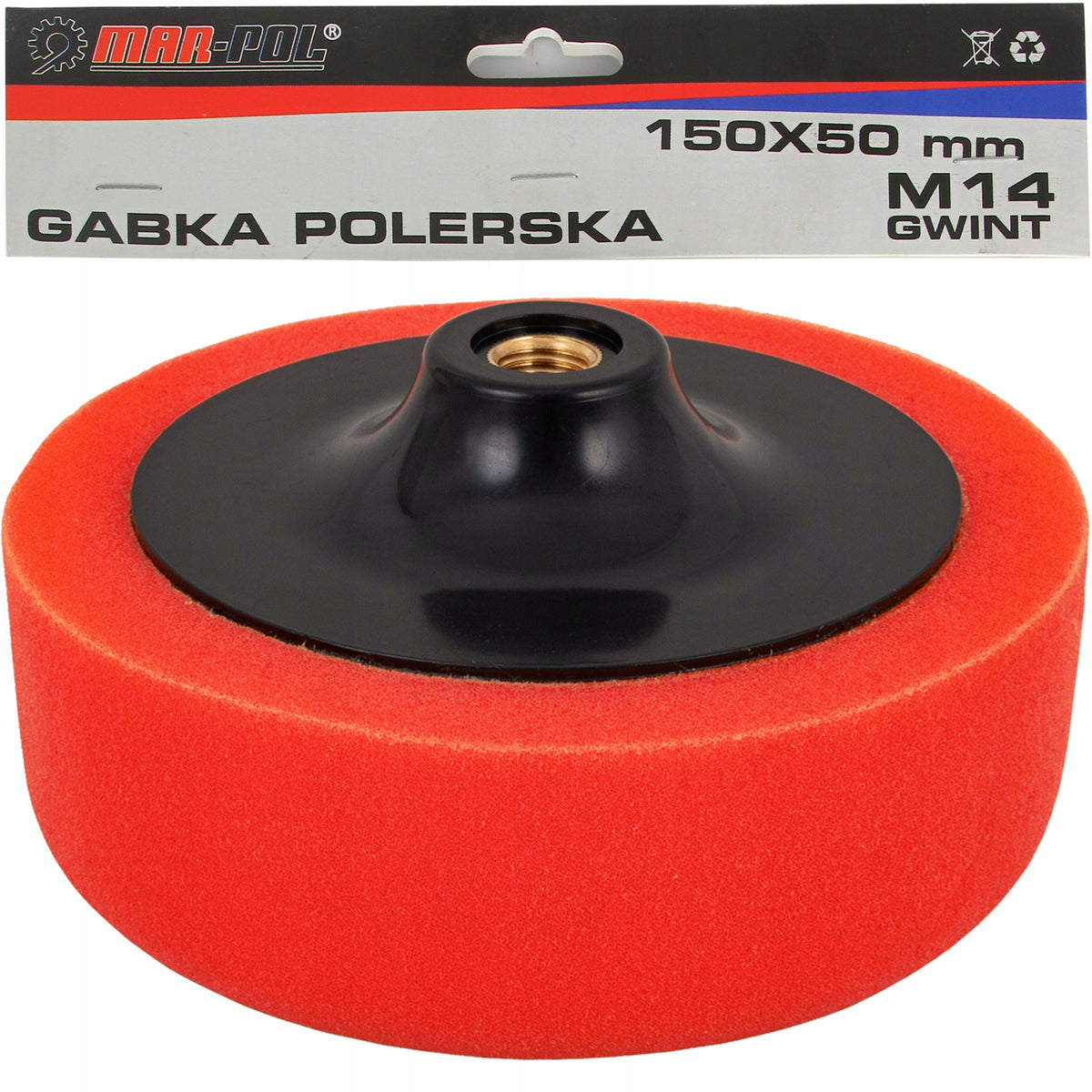 POLISHING SPONGE RED M14 150mm x 50mm
