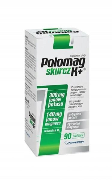 POLOMAG K+ Shrink Magnesium Potassium Vitamin B6 90 pcs. Brand Novascon Pharmaceuticals