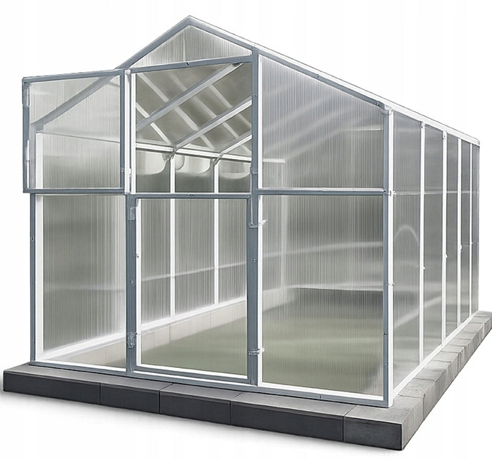 POLYCARBONATE GARDEN GREENHOUSE 5,6M2 POLYCARBONATE TUNNEL 210X270 PTF LARGE