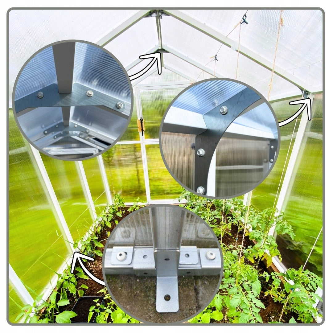 POLYCARBONATE GARDEN GREENHOUSE 5,6m2 POLYCARBONATE TUNNEL 210X270 PTF Thickness 4 mm