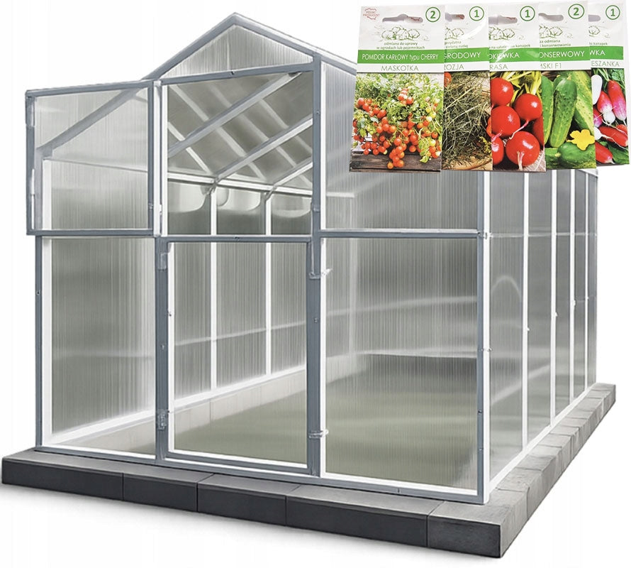 POLYCARBONATE GARDEN GREENHOUSE 5,6m2 POLYCARBONATE TUNNEL 210X270 PTF
