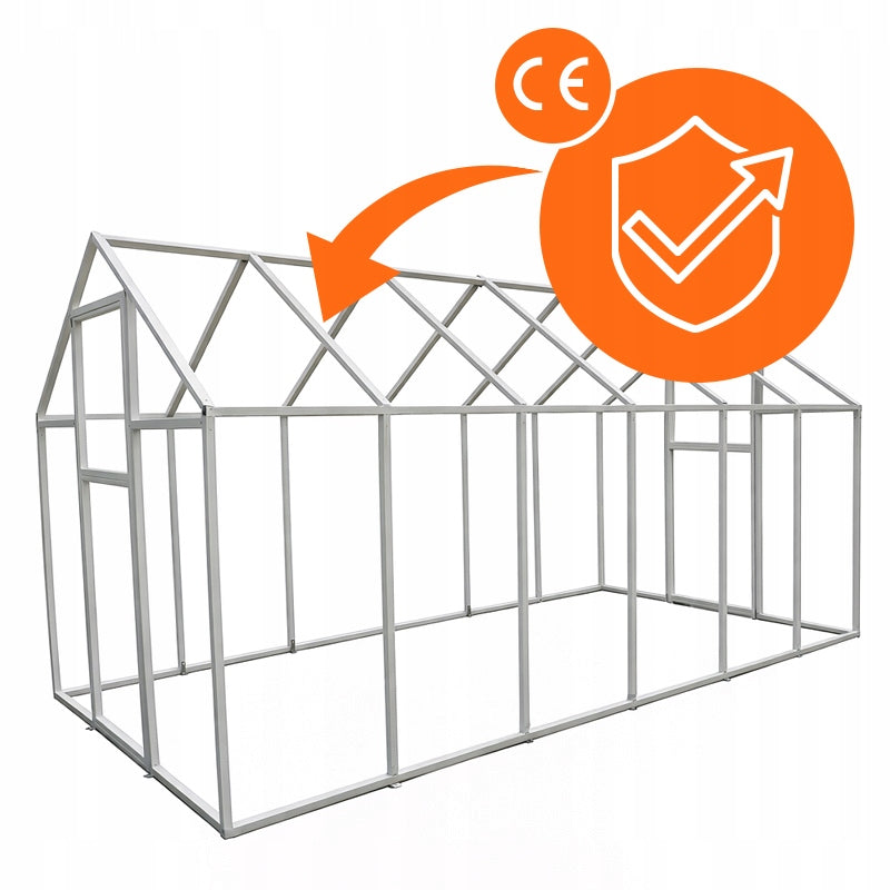 POLYCARBONATE GREENHOUSE 2X4 M GARDEN TUNNEL POLYCARBONATE 4MM GALVANIZED STEEL Manufacturer Hydro Garden