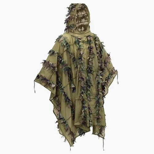 PONCHO GHILLIE LEAF US WOODLAND CAMOUFLAGE FOR SURVIVALL FOR MAN