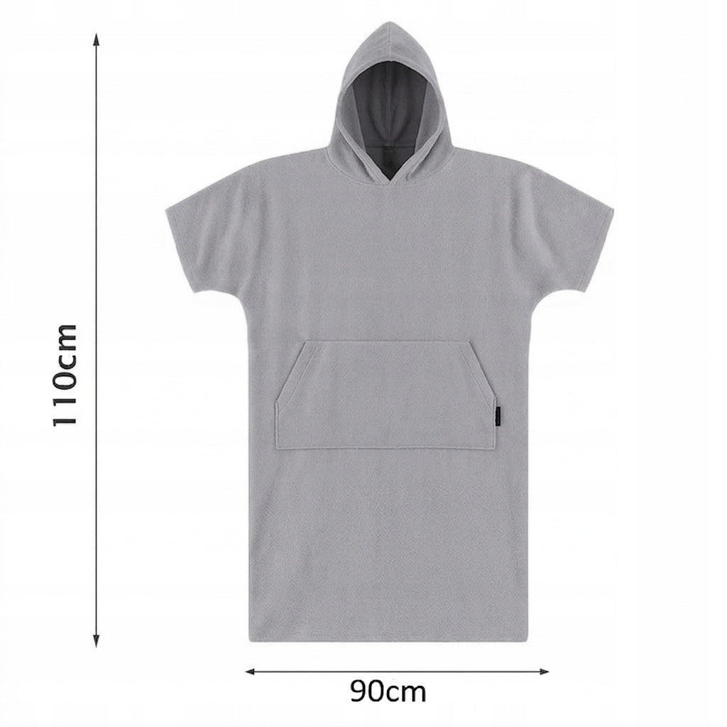 PONCHO WITH HOOD QUICK-DRYING TOWEL FOR BEACHES WOMEN'S MEN'S MICROFIBER Packaging status original