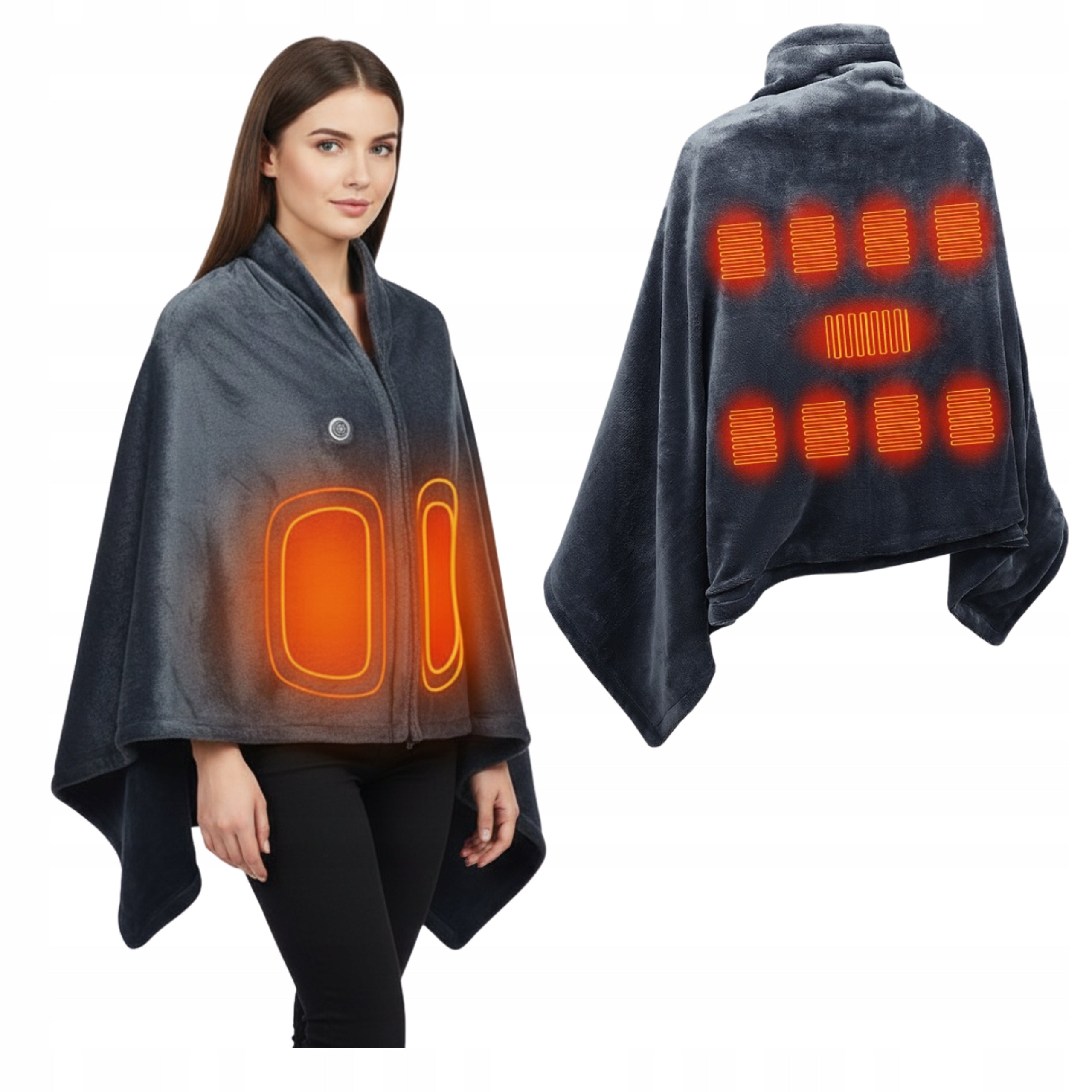 PONCZO Heated Electric Heating BLANKET Large Assumed USB BLAUBERG