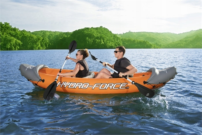 PONTOO KAYAK AIR MATTRESS INFLATED TWO-PERSON BESTWAY OAR PUMP Length 321 cm