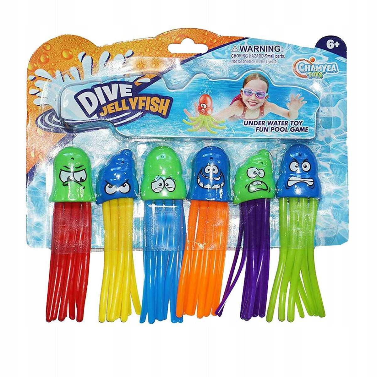 POOL BATH WATER DIVING TOYS OCTOPUS SET 6PCS COIL Packaging status original