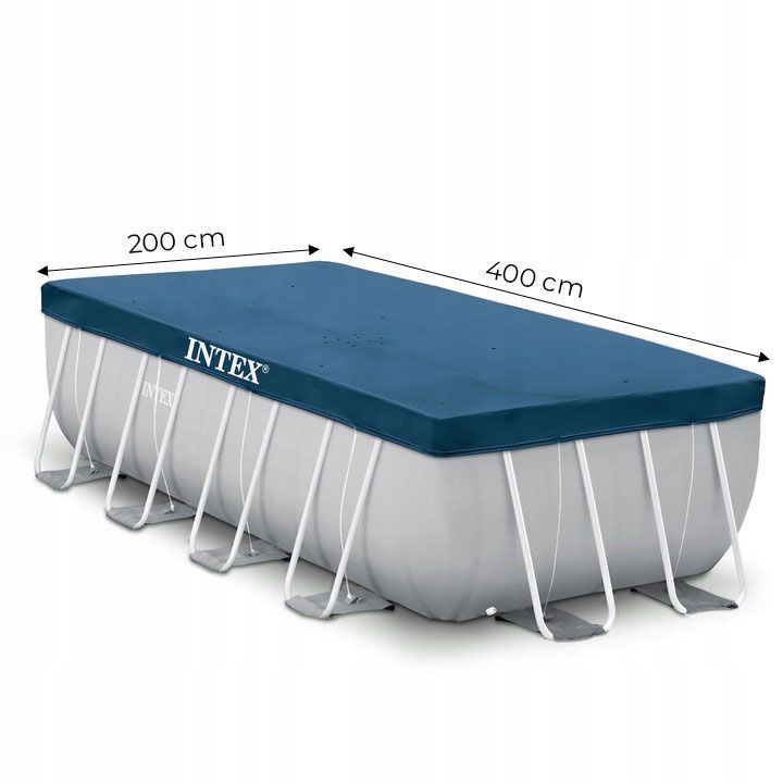 POOL COVER 400x200 FRAME RECTANGULAR INTEX TARPAULIN COVER MAT Brand Intex