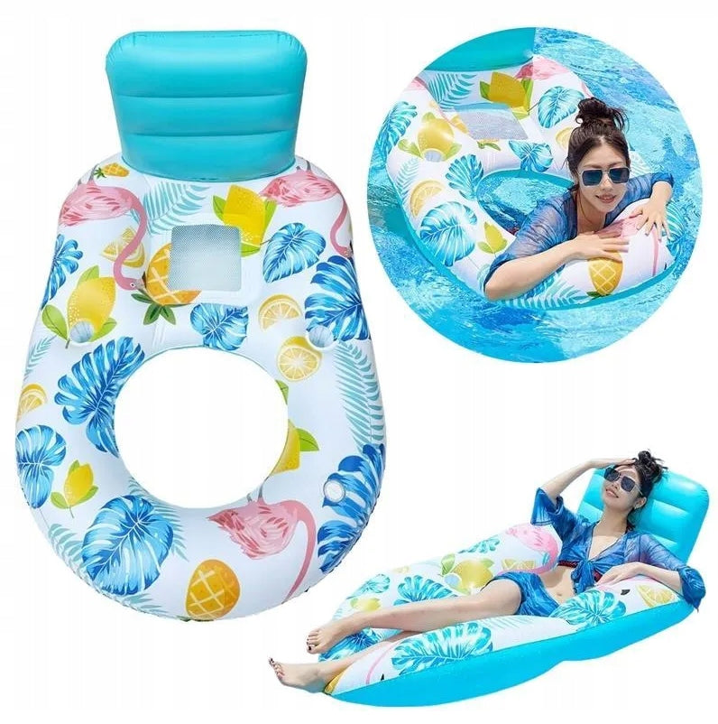 POOL MATTRESS TANNING FLOAT POOL CHAIR MESH WITH BACKREST Manufacturer code B-2702