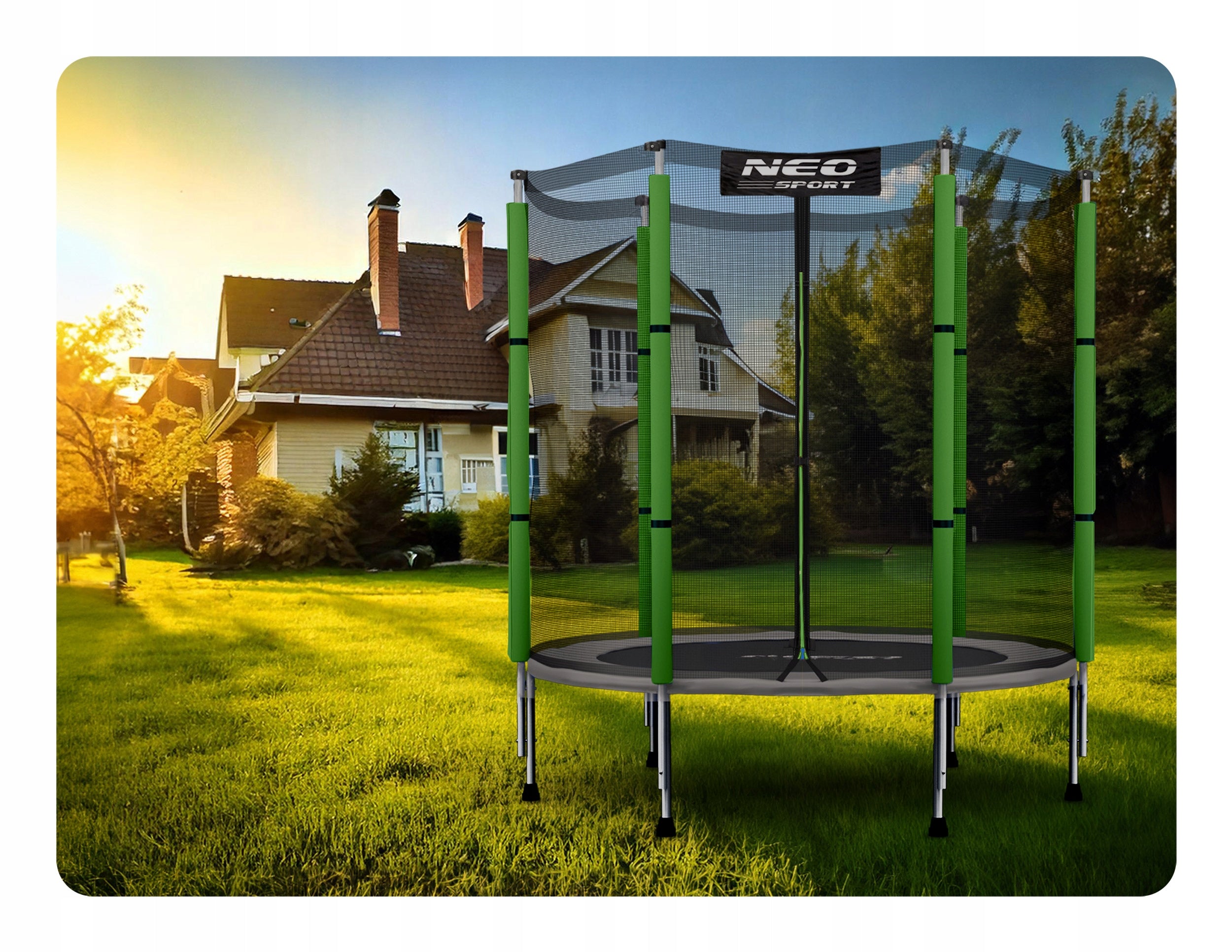 POPULAR TRAMPOLINE WITH MESH 140cm Garden High Quality Brand Neo-sport
