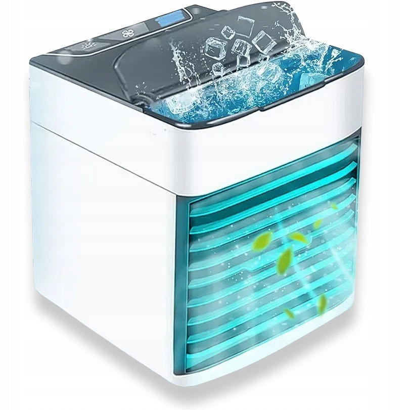 PORTABLE AIR COOLER LED WATER PORTABLE 3IN1 USB SMALL EFFICIENT Packaging status original