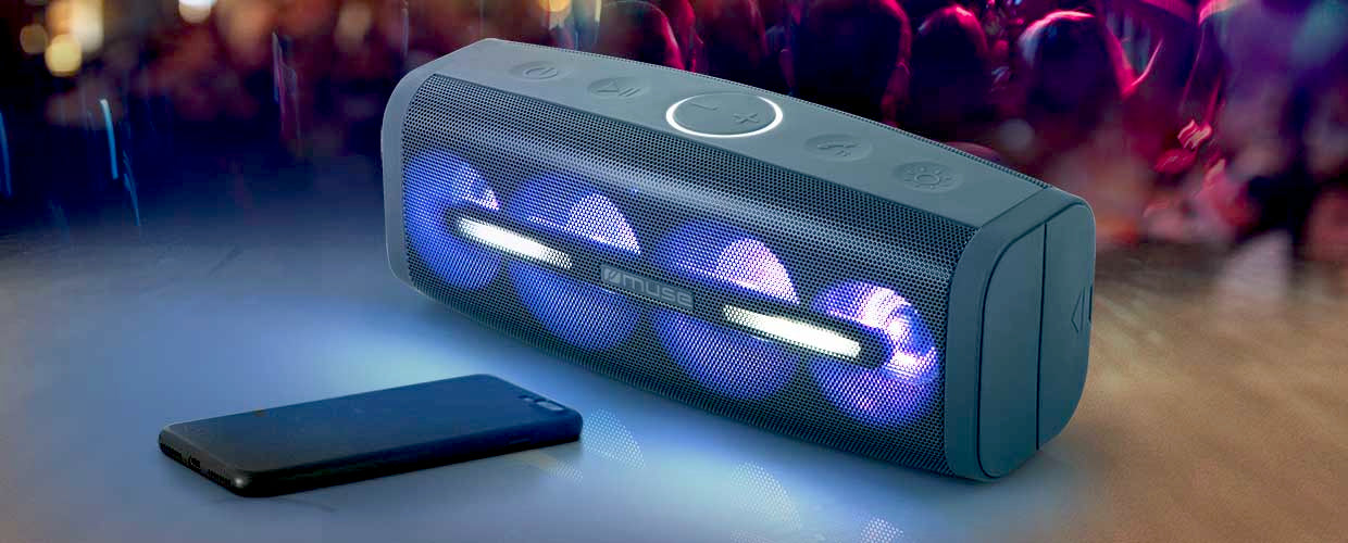 PORTABLE BLUETOOTH SPEAKER 50W LED BUILT-IN MICROPHONE MUSE M-830 DJ Brand Muse