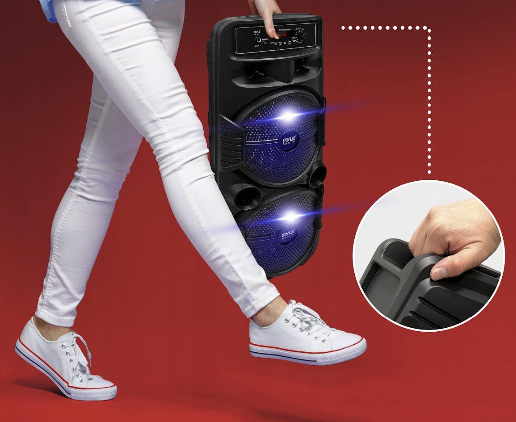 PORTABLE BLUETOOTH SPEAKER PYLE 600W USB RADIO FM SD CARD PYLE Brand Pyle