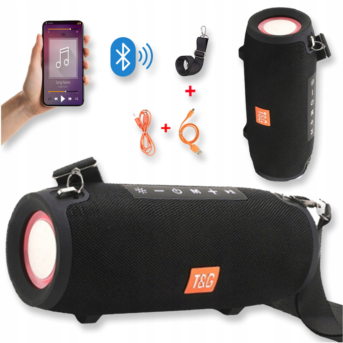 PORTABLE BLUETOOTH SPEAKER SMART WIRELESS BLACK MOBILE USB