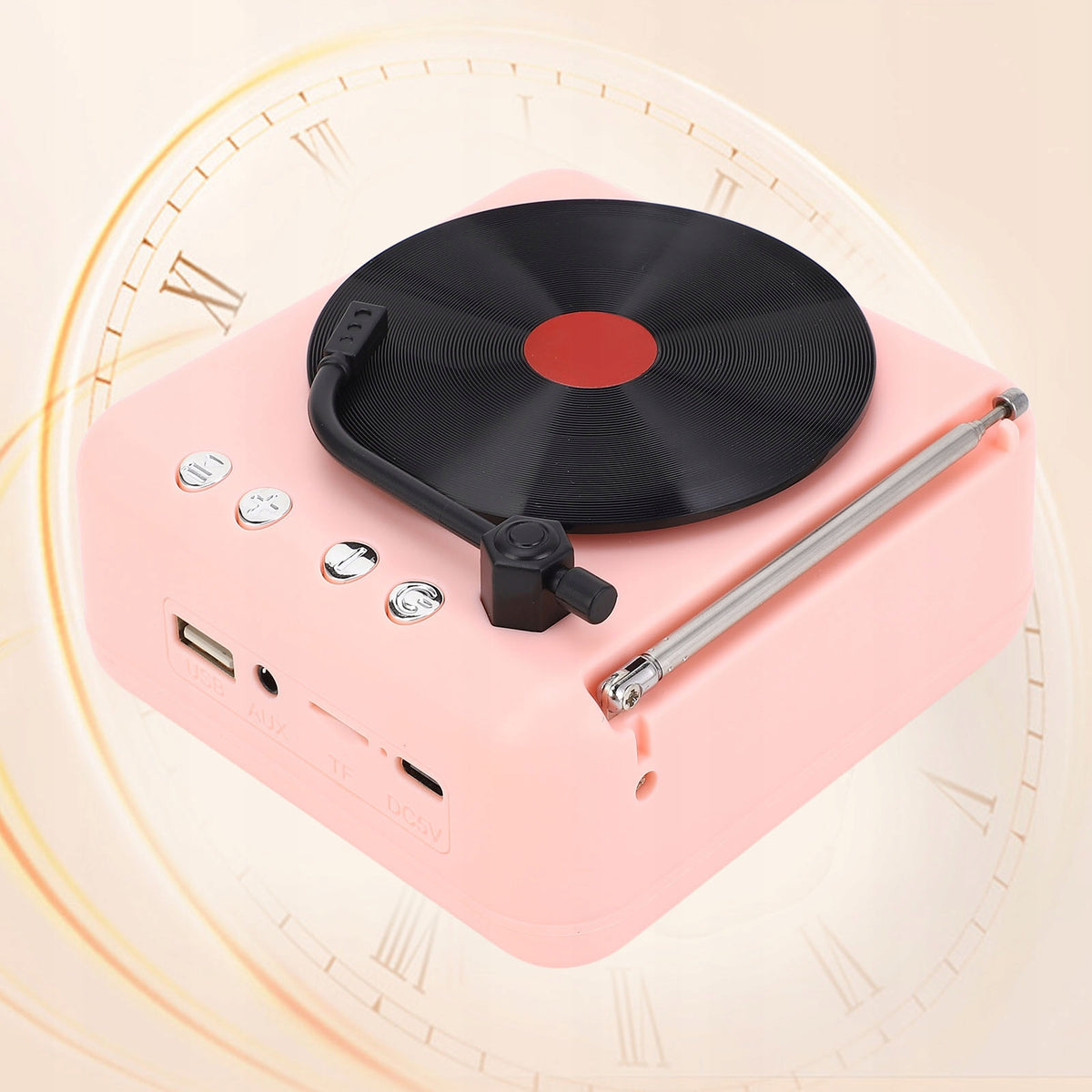 PORTABLE BLUETOOTH SPEAKER WIRELESS MOBILE RETRO PINK Packaging status original