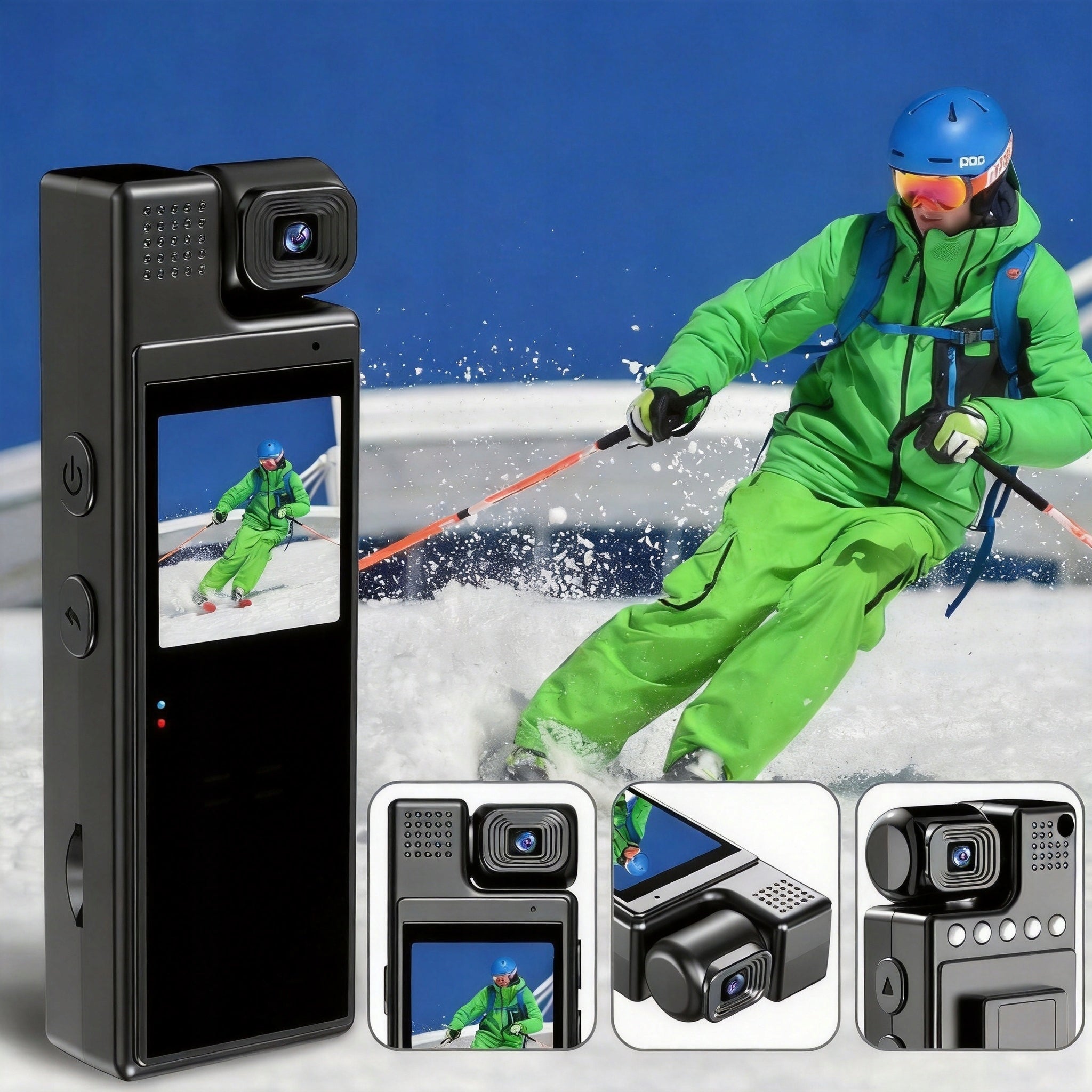 PORTABLE CAMERA 1080P 180° WIDE ANGLE 1.3" 1200MAH MOTION DETECTION Packaging status original