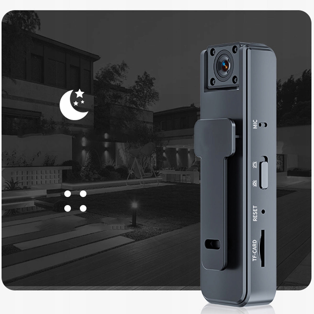 PORTABLE CAMERA, 1080P POCKET AUDIO RECORDER, NIGHT VISION CAMERA Model Kamera przenośna
